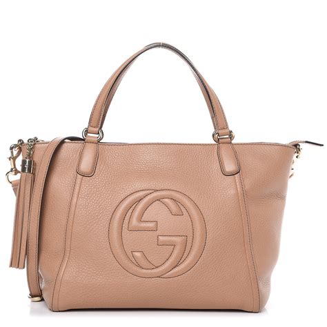 gucci pebbled calfskin small soho top handle bag|Gucci .